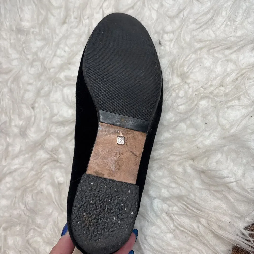 Jon Josef Black Velvet Gatsby Shield Emblem Leather Loafers Flats Shoes Size 7.5 - Picture 9 of 16